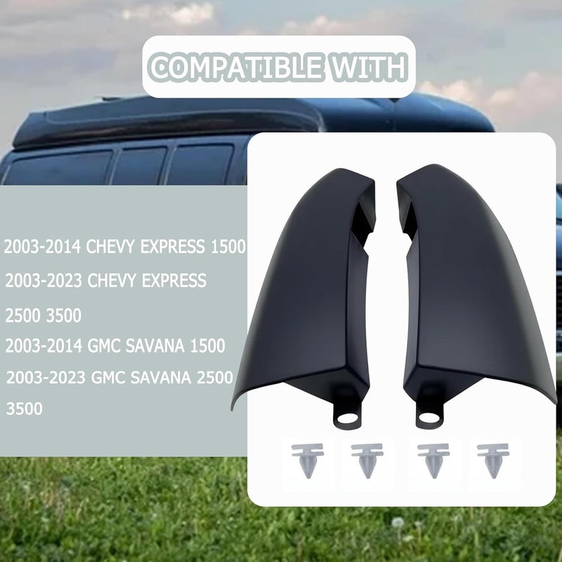 repustor Roof Molding Rear Exterior Left & Right Side Fits for 2003-2023 Chevy Express/GMC Savana Rear Exterior Panel Roof Molding Replaces 15215525 15215527 1 Pair - Image 2